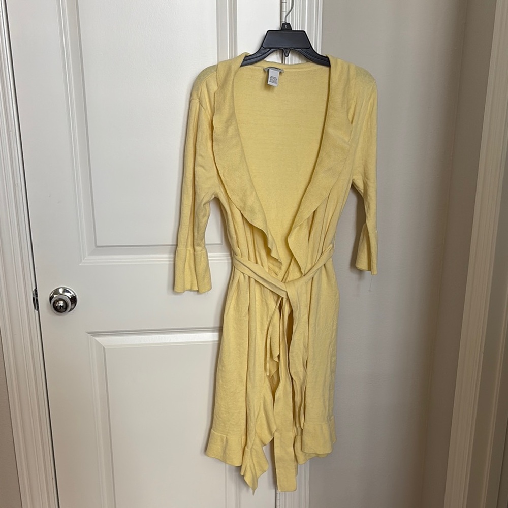 Soft Surroundings Yellow Cardigan